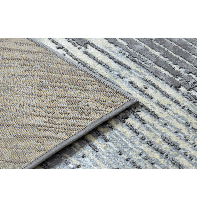 Koberec DE LUXE 2087 Jodelka Chevron vintage - zlatý / šedý