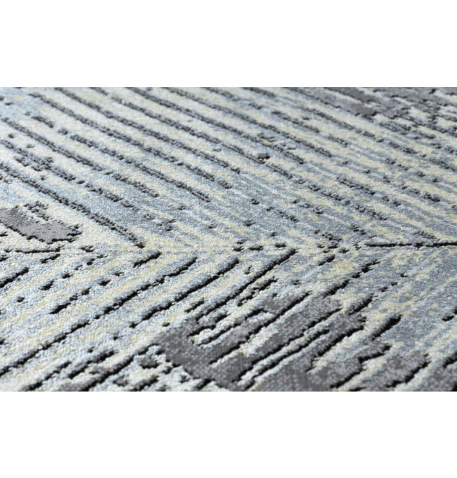 Koberec DE LUXE 2087 Jodelka Chevron vintage - zlatý / šedý