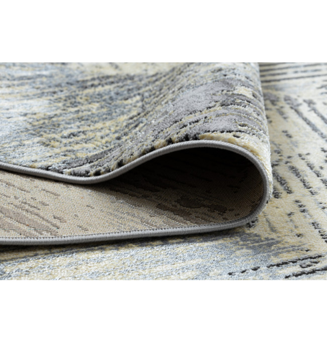 Koberec DE LUXE 2087 Jodelka Chevron vintage - zlatý / šedý