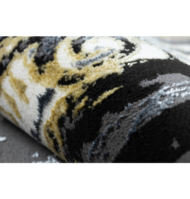 Koberec DE LUXE 628 Ornament vintage - šedý / zlatý