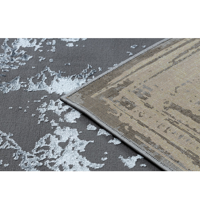 Koberec DE LUXE 628 Ornament vintage - šedý / zlatý