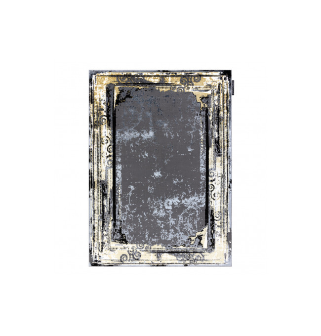 Koberec DE LUXE 628 Ornament vintage - šedý / zlatý