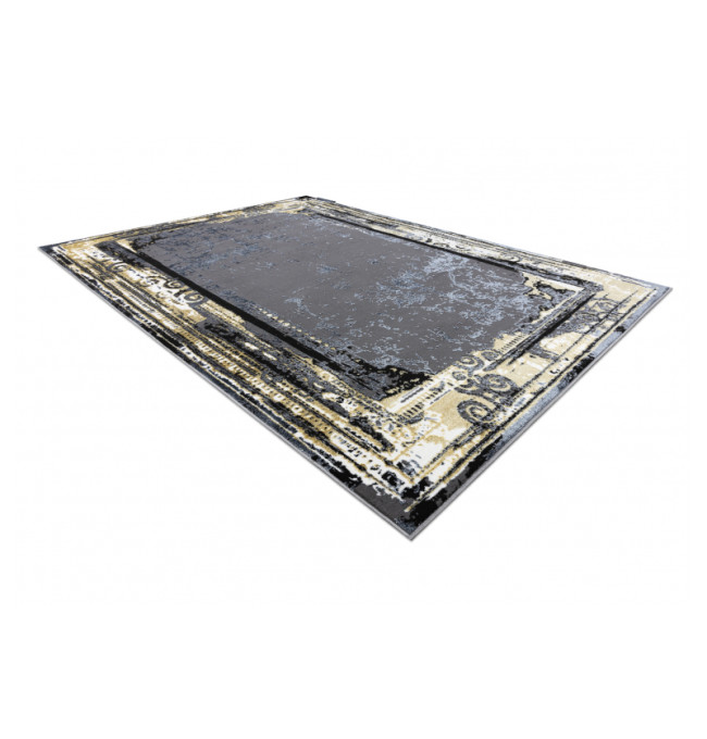 Koberec DE LUXE 628 Ornament vintage - šedý / zlatý