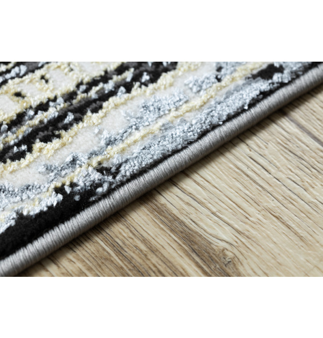 Koberec DE LUXE 628 Ornament vintage - šedý / zlatý