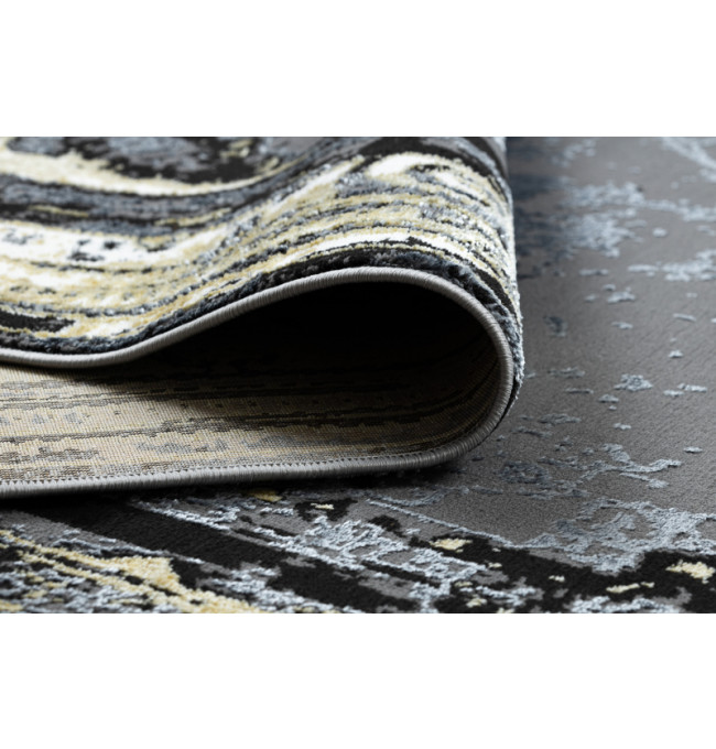 Koberec DE LUXE 628 Ornament vintage - šedý / zlatý