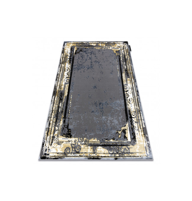 Koberec DE LUXE 628 Ornament vintage - šedý / zlatý