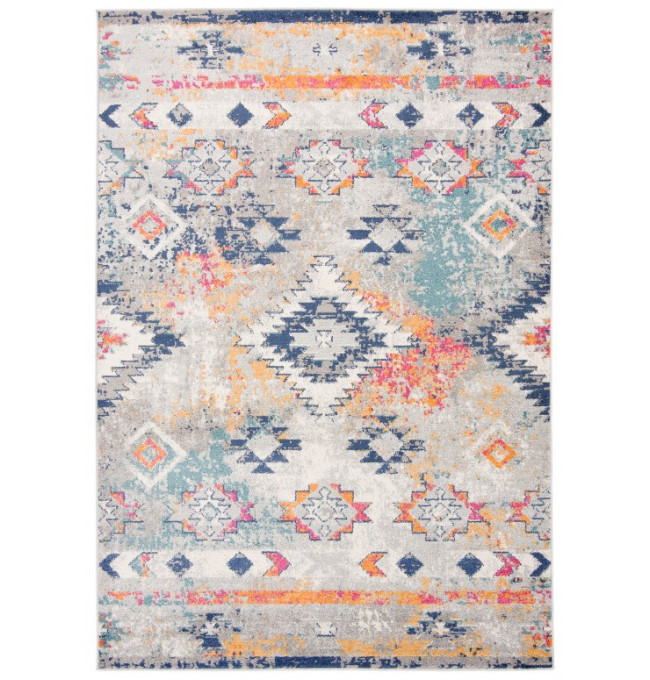 Koberec DENVER G003A FAA - bílý, tmavomodrý