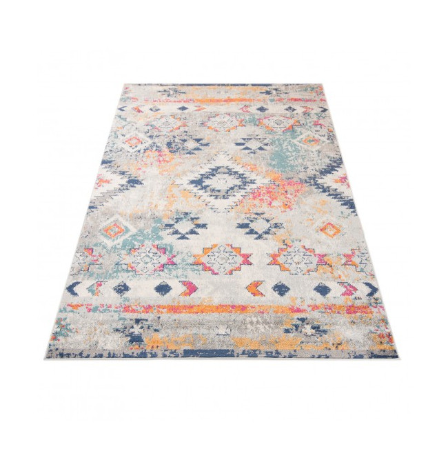 Koberec DENVER G003A FAA - bílý, tmavomodrý