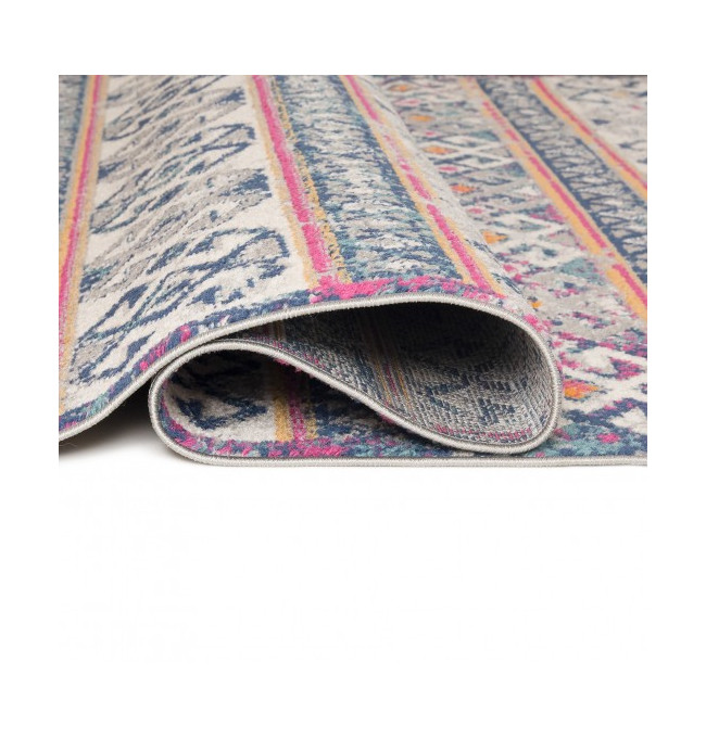 Koberec DENVER G004A FAA - bílý, tmavomodrý