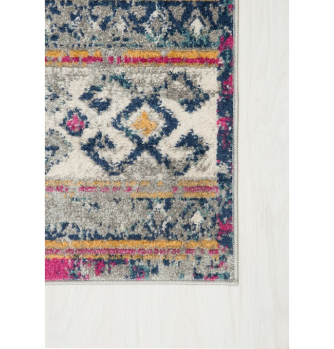 Koberec DENVER G004A FAA - bílý, tmavomodrý