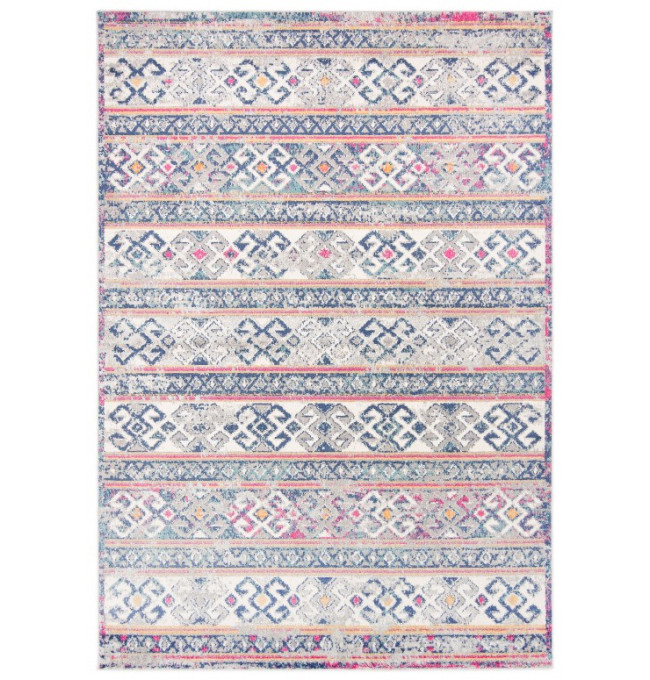 Koberec DENVER G004A FAA - bílý, tmavomodrý