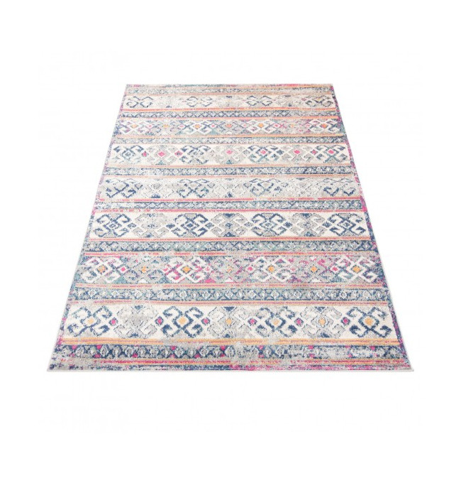 Koberec DENVER G004A FAA - bílý, tmavomodrý