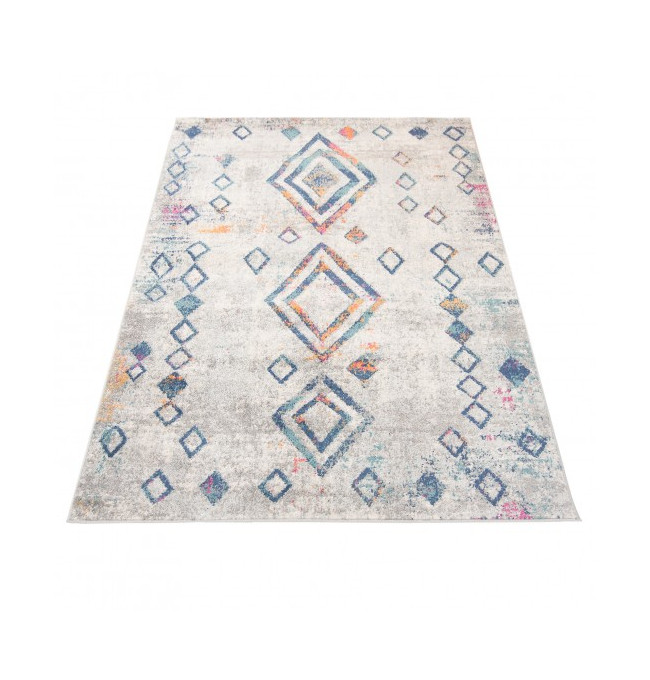 Koberec DENVER G025A FAA - bílý, tmavomodrý