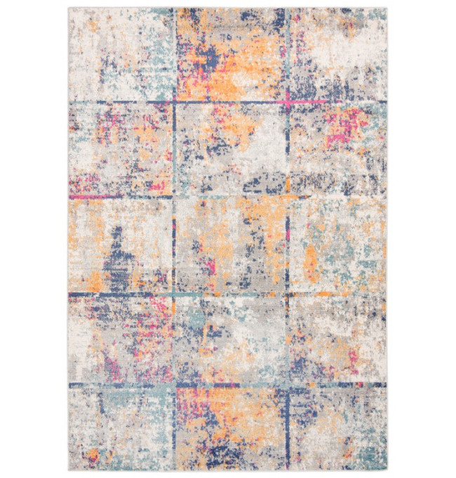 Koberec DENVER G038A FAA - bílý, tmavomodrý