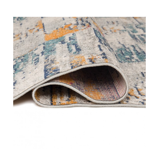 Koberec DENVER G053A FAA - bílý, tmavomodrý