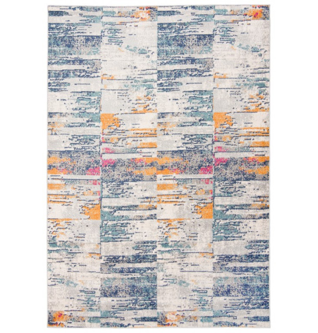 Koberec DENVER G053A FAA - bílý, tmavomodrý