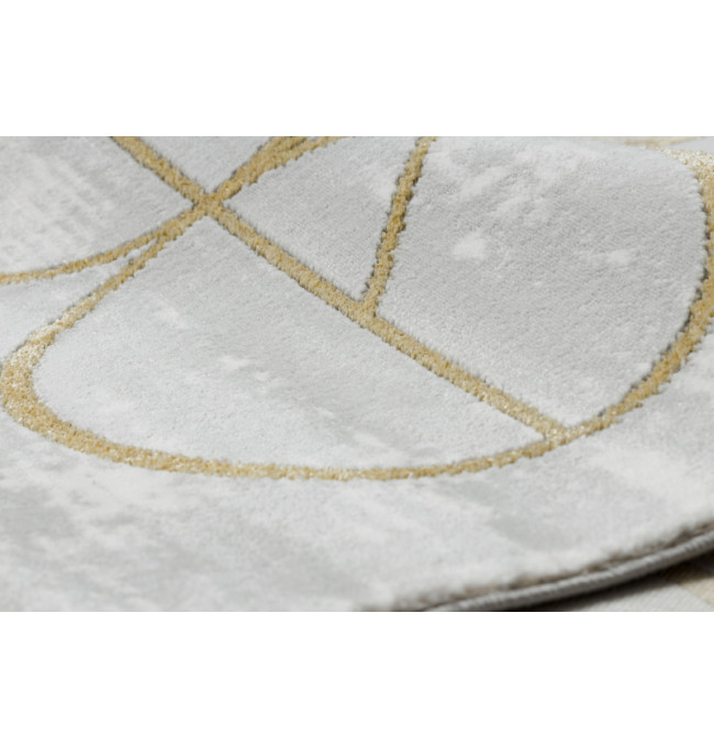 Koberec EMERALD exkluzivní 1010 glamour, styl kruhy krém/zlatý