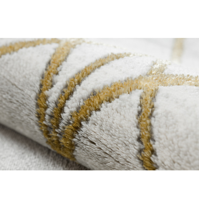 Koberec EMERALD exkluzivní 1010 glamour, styl kruhy krém/zlatý