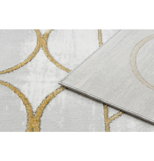 Koberec EMERALD exkluzivní 1010 glamour, styl kruhy krém/zlatý