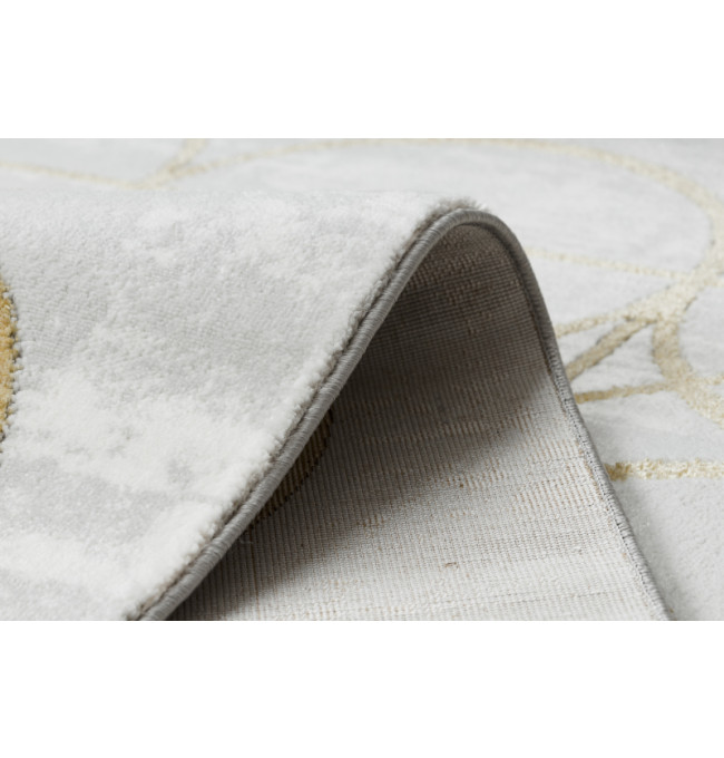 Koberec EMERALD exkluzivní 1010 glamour, styl kruhy krém/zlatý