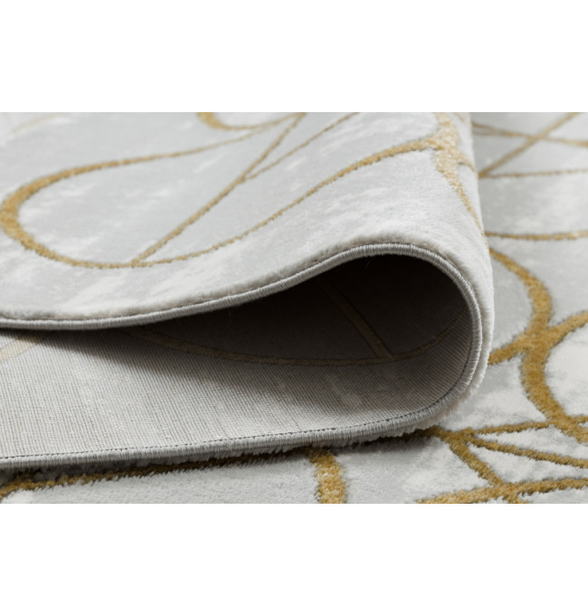 Koberec EMERALD exkluzivní 1010 glamour, styl kruhy krém/zlatý