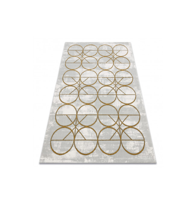 Koberec EMERALD exkluzivní 1010 glamour, styl kruhy krém/zlatý