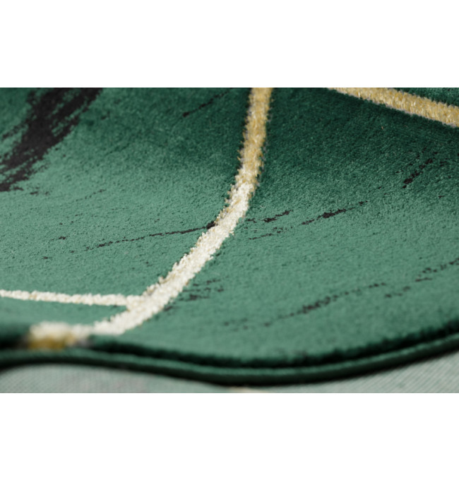 Koberec EMERALD exkluzivní 1012 glamour, styl geometrický, marmur lahvově zelený/zlatý