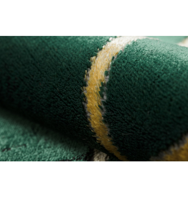 Koberec EMERALD exkluzivní 1012 glamour, styl geometrický, marmur lahvově zelený/zlatý