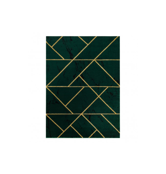 Koberec EMERALD exkluzivní 1012 glamour, styl geometrický, marmur lahvově zelený/zlatý