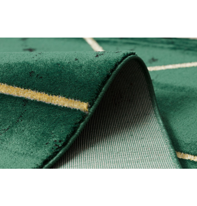 Koberec EMERALD exkluzivní 1012 glamour, styl geometrický, marmur lahvově zelený/zlatý