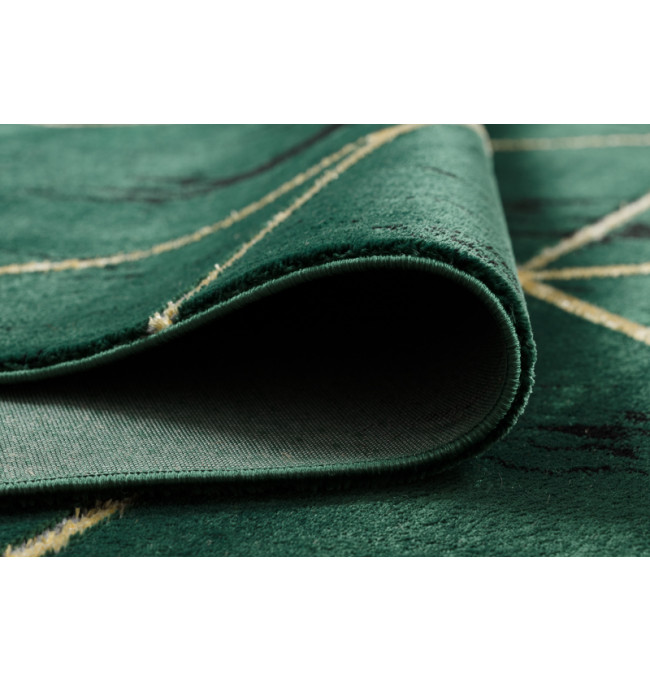 Koberec EMERALD exkluzivní 1012 glamour, styl geometrický, marmur lahvově zelený/zlatý