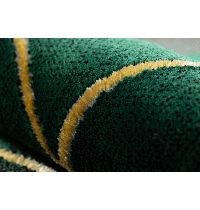 Koberec EMERALD exkluzivní 1016 glamour, styl art deco, marmur lahvově zelený / zlatý