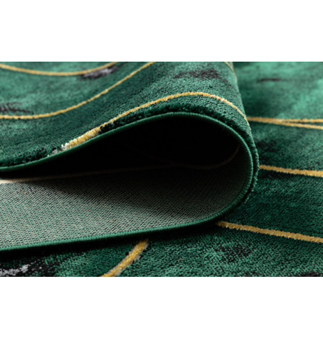 Koberec EMERALD exkluzivní 1016 glamour, styl art deco, marmur lahvově zelený / zlatý