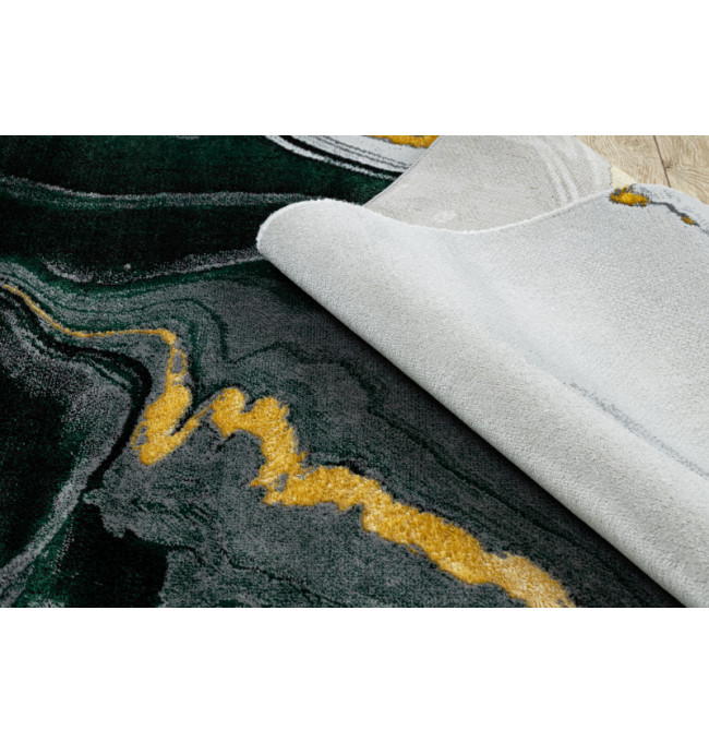 Koberec EMERALD exkluzivní 1017 glamour, styl marmur lahvově zelený/zlatý