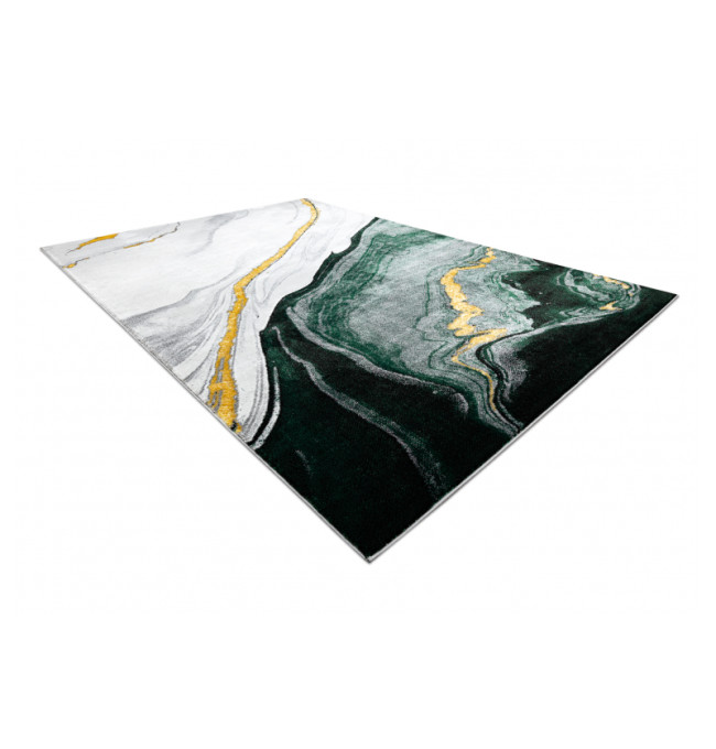 Koberec EMERALD exkluzivní 1017 glamour, styl marmur lahvově zelený/zlatý