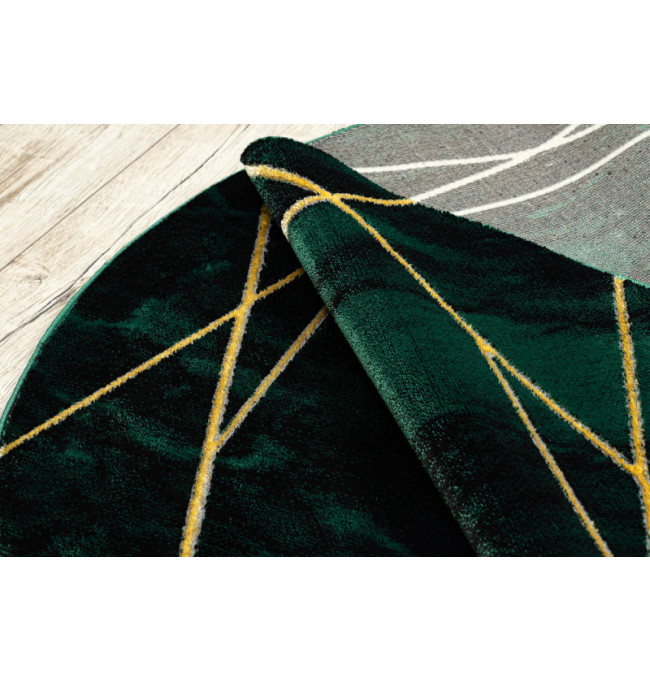 Koberec EMERALD exkluzivní 1022 kruh - glamour, marmur, geometrický zelený/zlatý