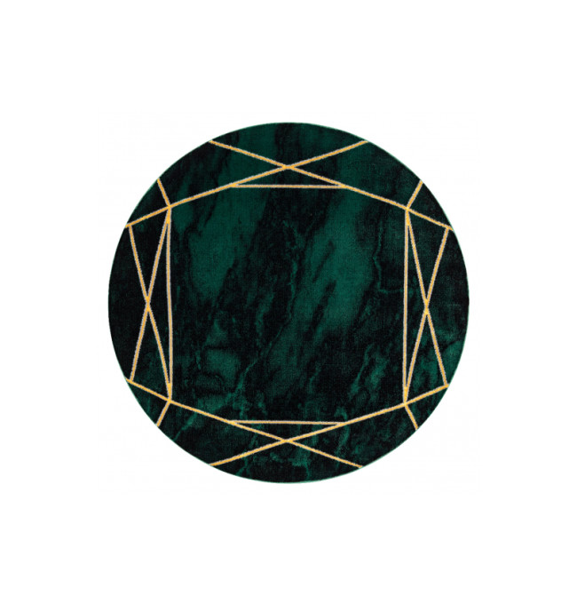 Koberec EMERALD exkluzivní 1022 kruh - glamour, marmur, geometrický zelený/zlatý