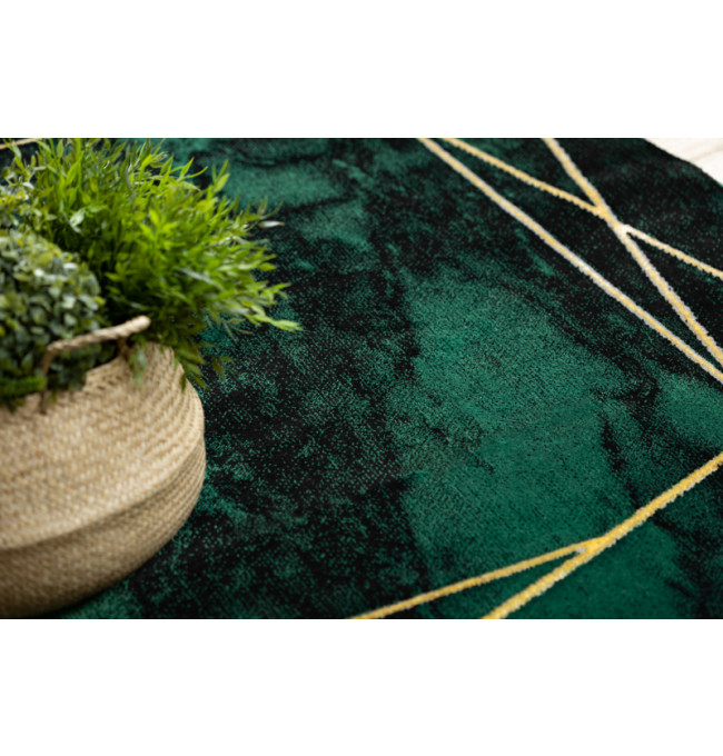 Koberec EMERALD exkluzivní 1022 kruh - glamour, marmur, geometrický zelený/zlatý