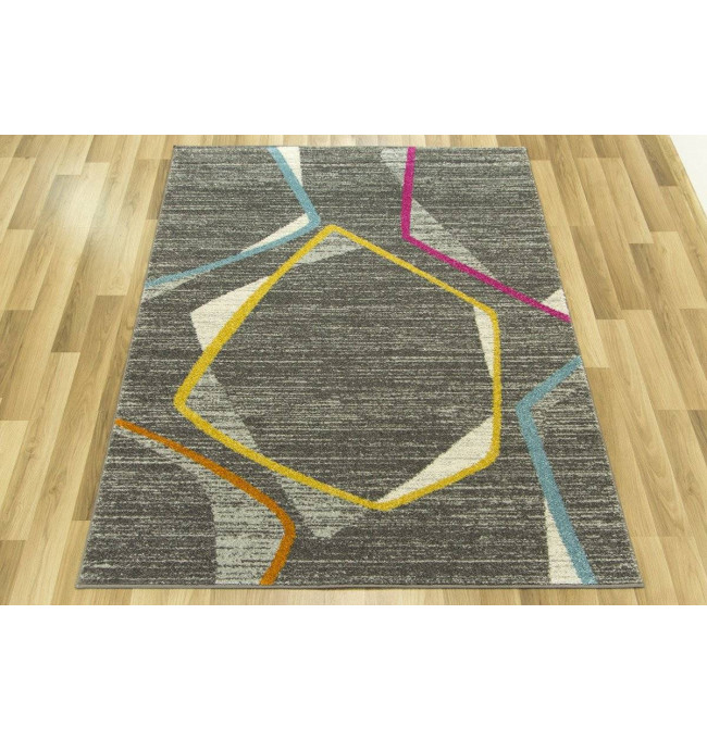 Koberec EMILY 2326A šedý/žlutý