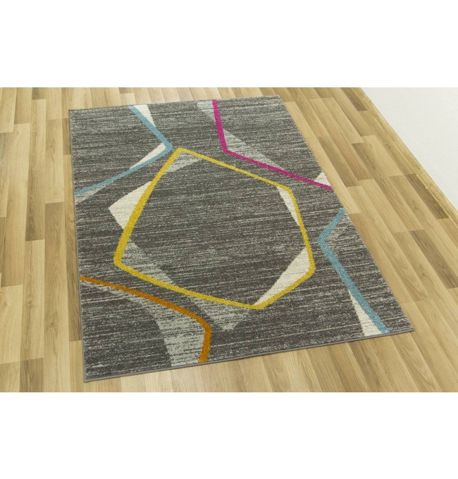 Koberec EMILY 2326A šedý/žlutý