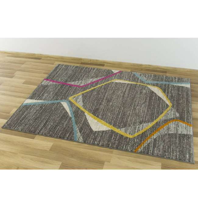 Koberec EMILY 2326A šedý/žlutý