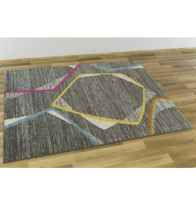 Koberec EMILY 2326A šedý/žlutý