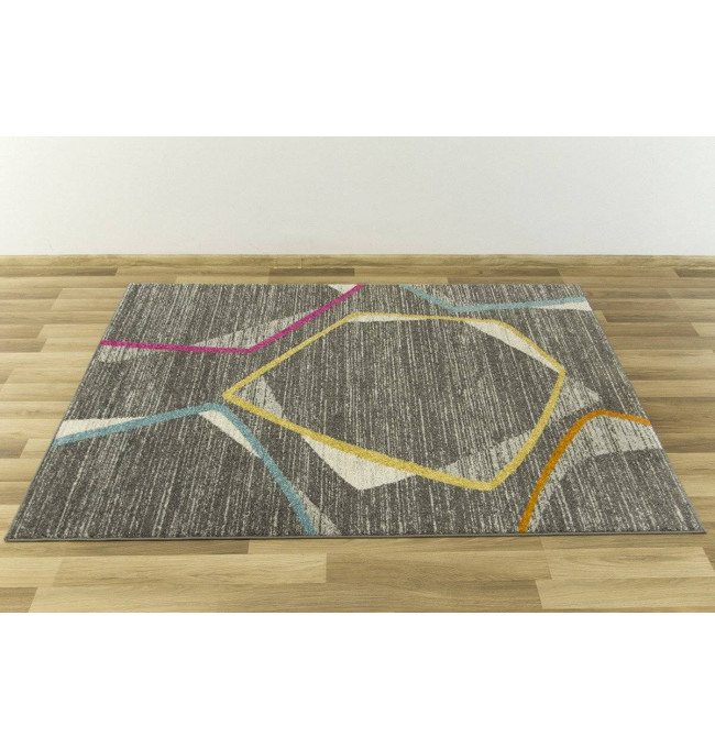 Koberec EMILY 2326A šedý/žlutý