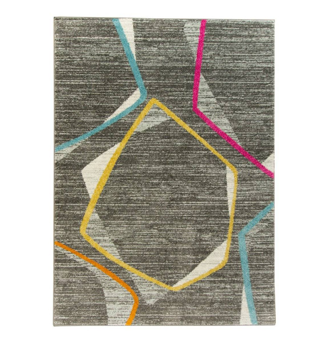 Koberec EMILY 2326A šedý/žlutý