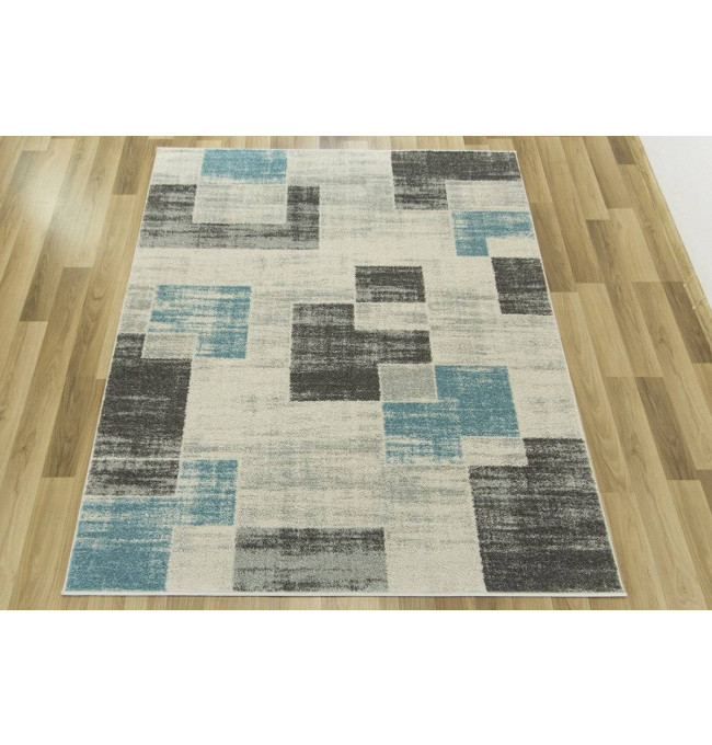 Koberec EMILY 2340A tyrkysový / šedý