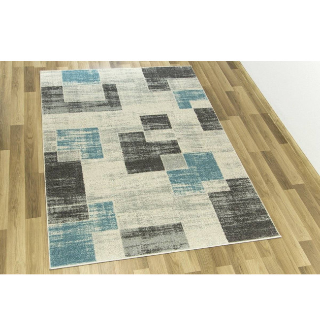 Koberec EMILY 2340A tyrkysový / šedý