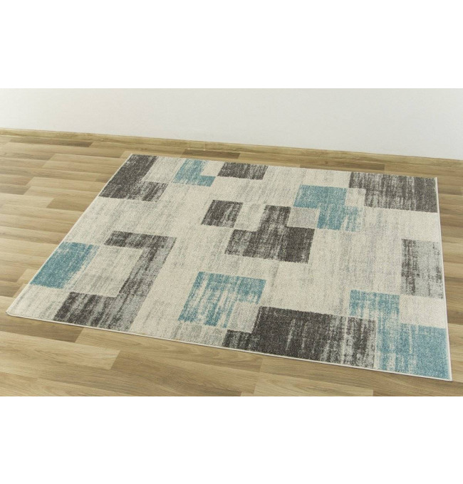 Koberec EMILY 2340A tyrkysový / šedý