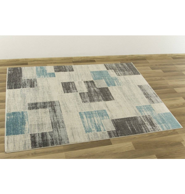 Koberec EMILY 2340A tyrkysový / šedý