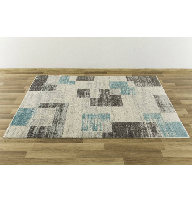 Koberec EMILY 2340A tyrkysový / šedý