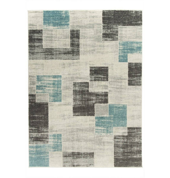 Koberec EMILY 2340A tyrkysový / šedý